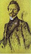 Valentin Serov Portrait of the Poet Konstantin Balmont oil painting on canvas